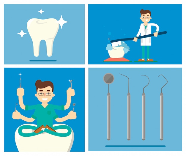 Ensemble D'éléments De Dentiste