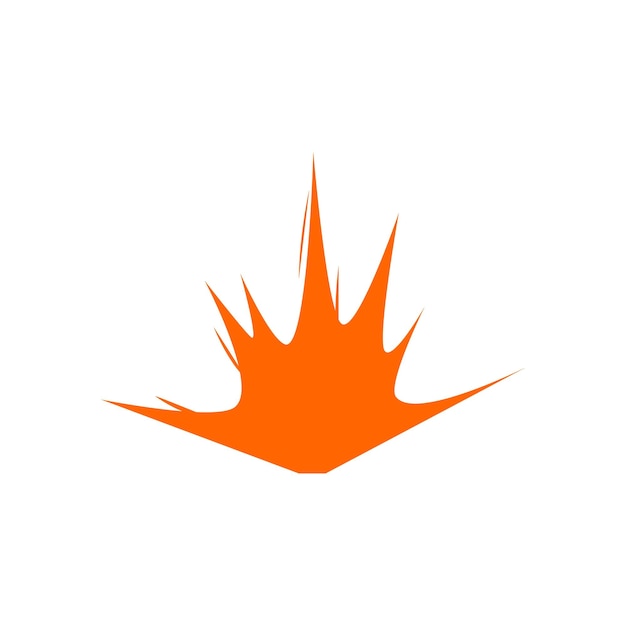 ensemble d'éléments d'explosion en orange résumé