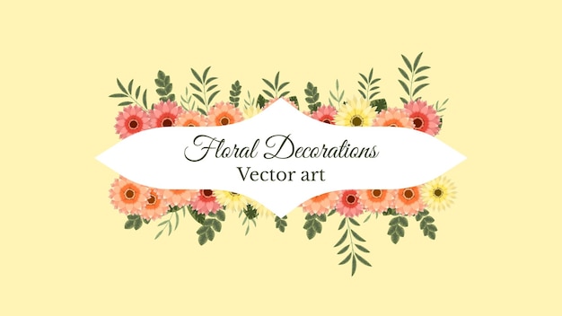 Ensemble D'éléments Floraux Vectoriels Et De Cadres De Fleurs Dans Un Style Détaillé Pour Les Annonces De Vente Sur Les Réseaux Sociaux