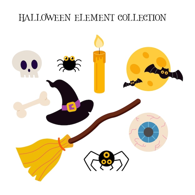 Ensemble D'éléments D'halloween