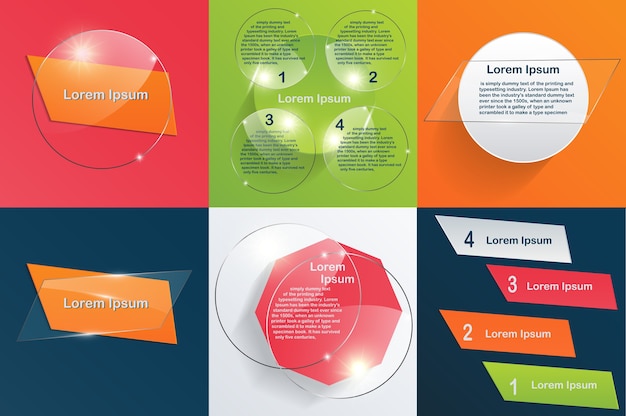 Vecteur ensemble d'éléments de l'infographie