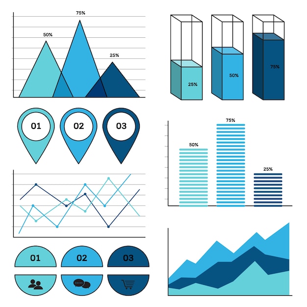 Vecteur ensemble d'éléments infographiques d'affaires.