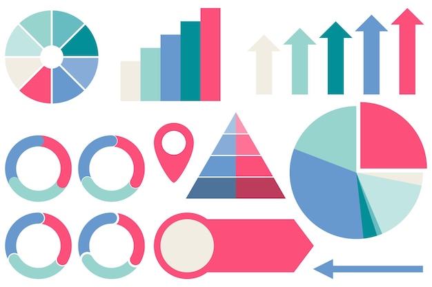 Vecteur ensemble d'éléments infographiques