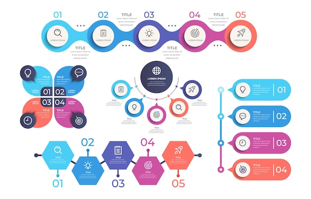 Ensemble D'éléments Infographiques