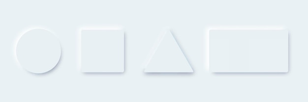 ensemble d'éléments d'interface utilisateur de conception neumorphique