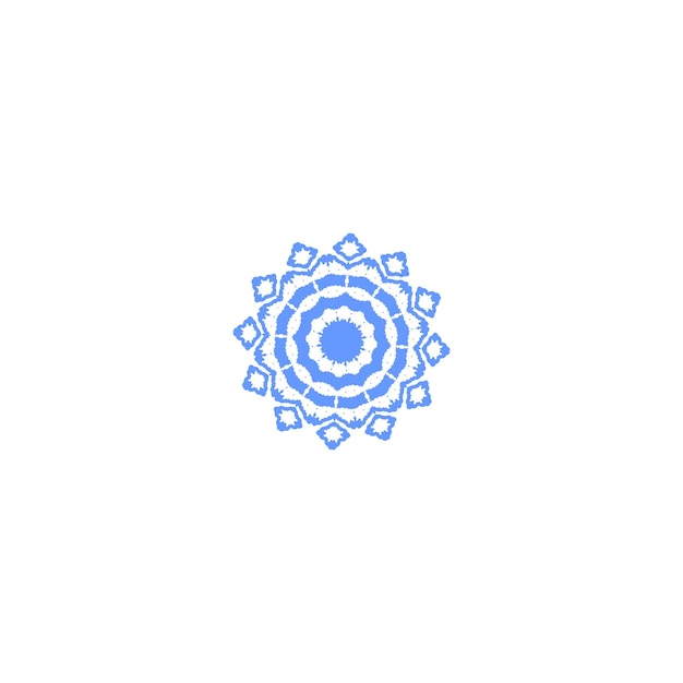 ensemble d'éléments vectoriels de mandala dans un motif bleu