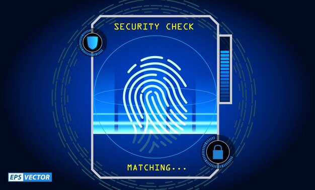 Ensemble D'empreintes Digitales De Progression De Numérisation Réalistes Isolées Ou Autorisation D'accès Aux Systèmes De Sécurité