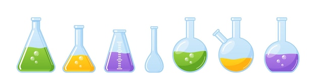 Ensemble d'équipement d'instruments de verrerie de laboratoire transparent pour tube et flacon de bécher de laboratoire chimique pour expérience