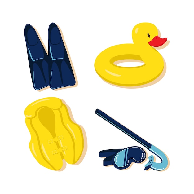 Différents Types D'accessoires Pour La Natation Illustration de Vecteur -  Illustration du solide, fuselage: 54148926