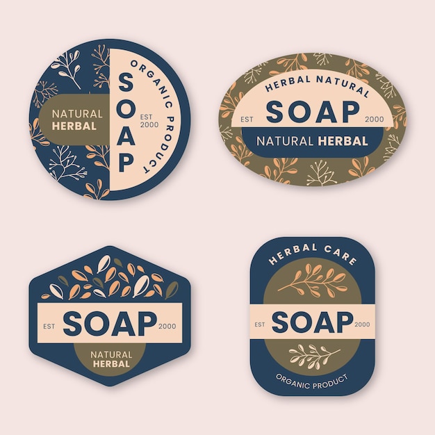 Ensemble d'étiquettes de savon modernes
