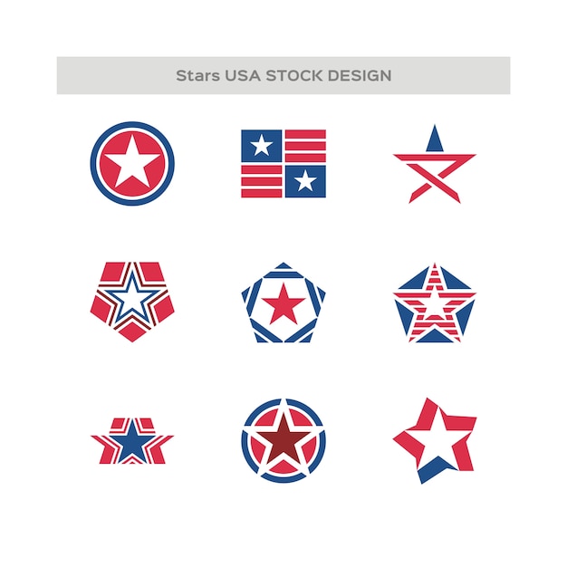 Ensemble De Fait Au Logo Des Etats-unis