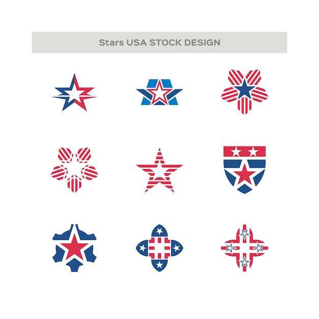 ensemble de fait au logo des Etats-Unis