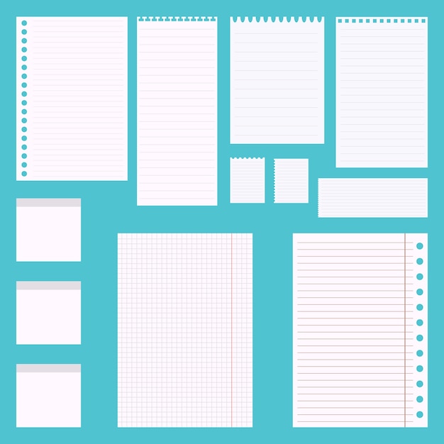 ensemble de feuilles pour le travail de bureau