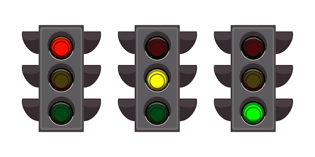 ensemble de feux de signalisation de rue