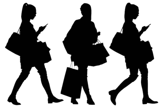 Ensemble Des Filles Silhouette à La Mode