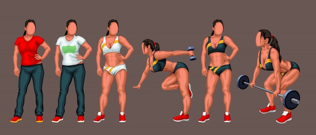 Vecteur ensemble de fitness fille