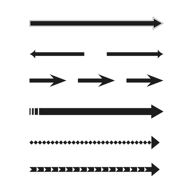 Ensemble de flèches. Graphiques vectoriels