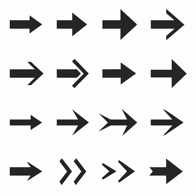 Ensemble de flèches vectorielles pour les ressources graphiques Conception de l'interface utilisateur de navigation infographique