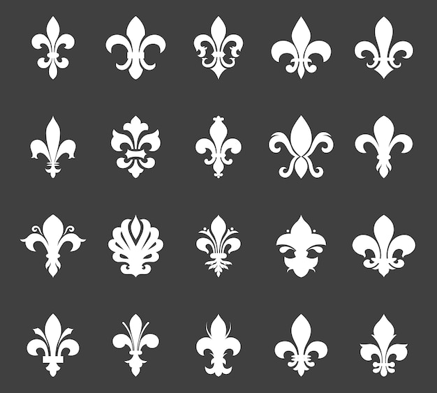 Vecteur ensemble fleur de lis