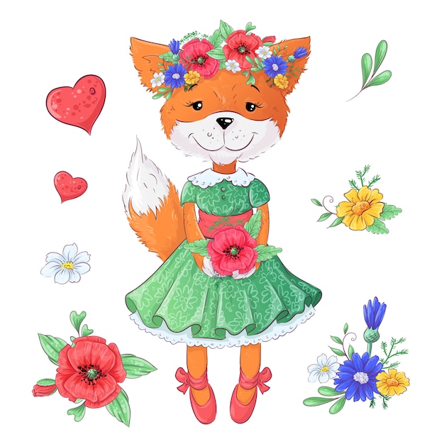 Ensemble De Fleurs De Renard.