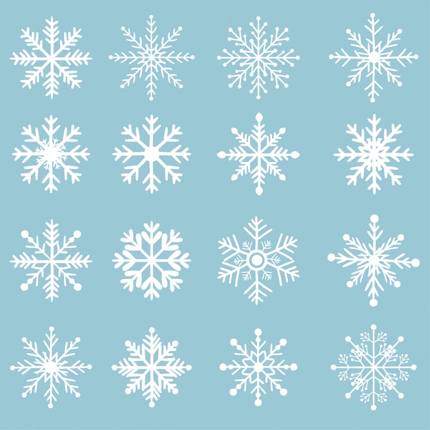 Ensemble de flocon de neige.
