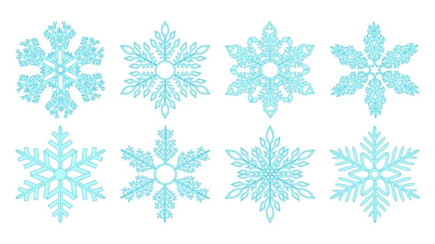 Ensemble de flocons de neige