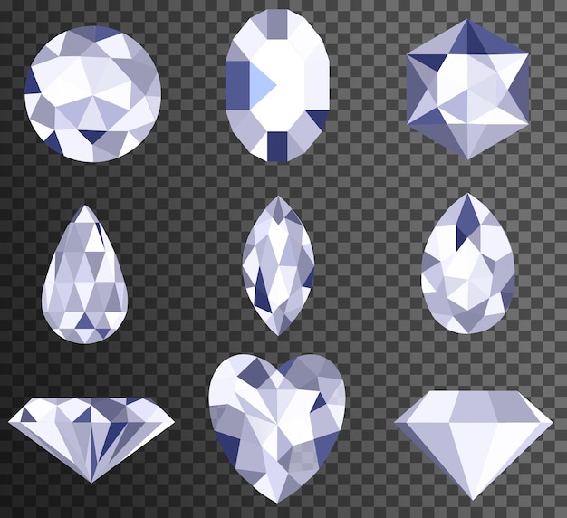 Ensemble en forme de diamant