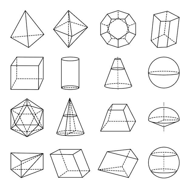 Ensemble de formes géométriques 3D
