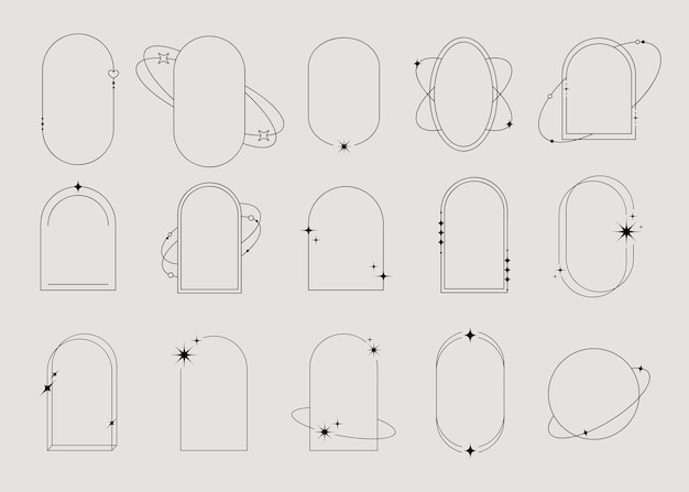 Un ensemble de formes géométriques dans le style des années 90