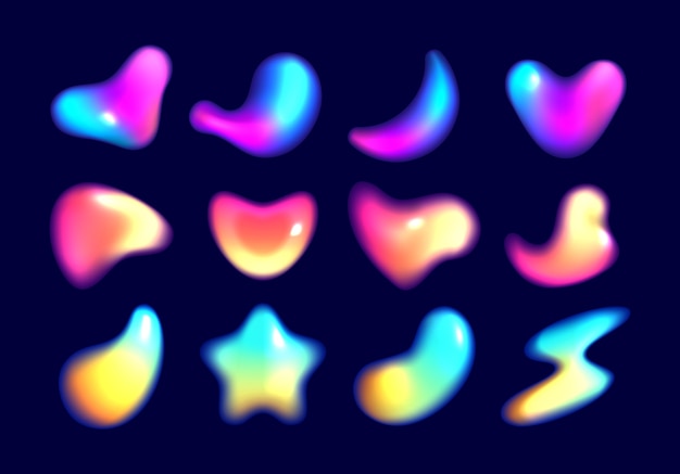 Ensemble de formes de gradient floues
