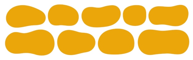 Ensemble de formes de rectangle organique abstraite