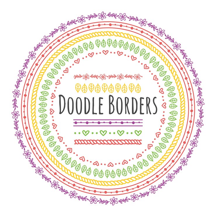 Ensemble de frontières de doodle