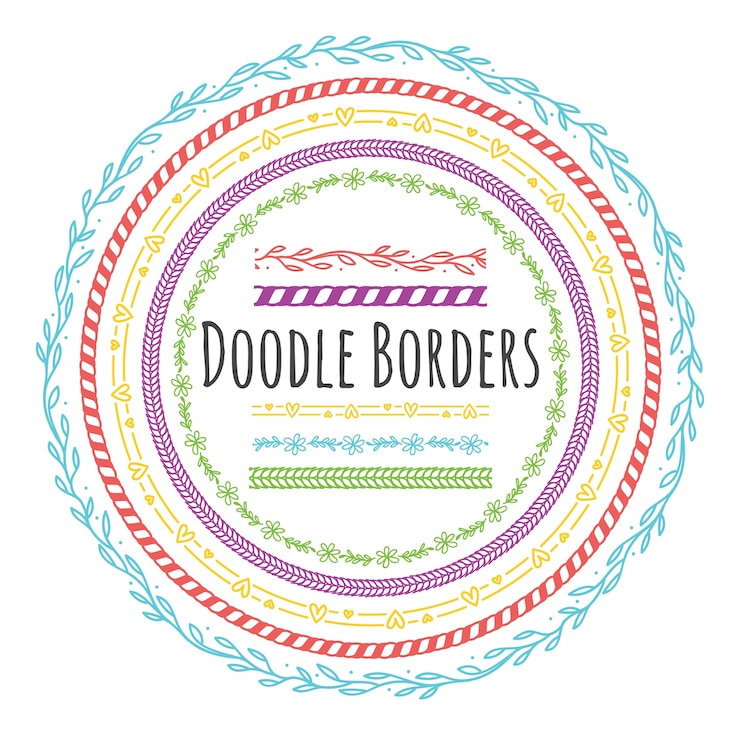 Ensemble de frontières de doodle