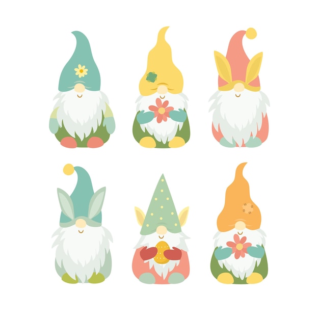 Ensemble De Gnome De Printemps