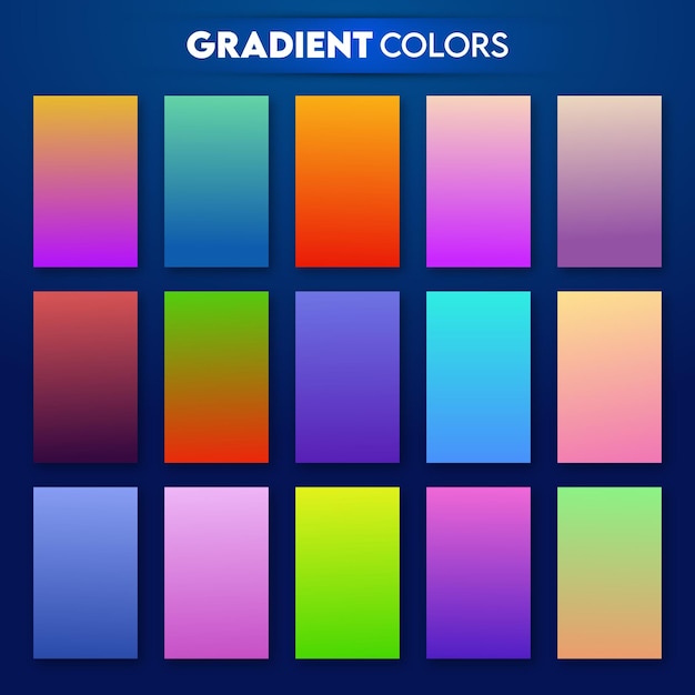 Un ensemble de gradients beaux modernes et dynamiques pour les sites Web et l'interface utilisateur des applications