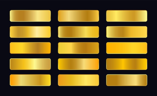 Ensemble de gradients dorés premium