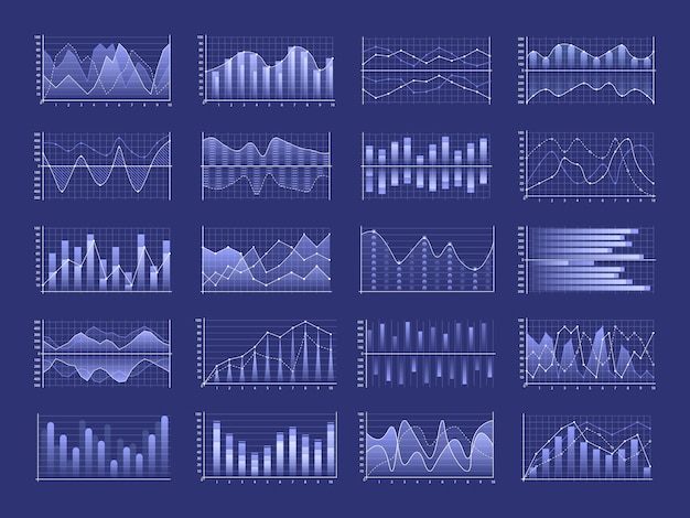 Ensemble De Graphiques Commerciaux Et Modèle Infographique De Diagramme