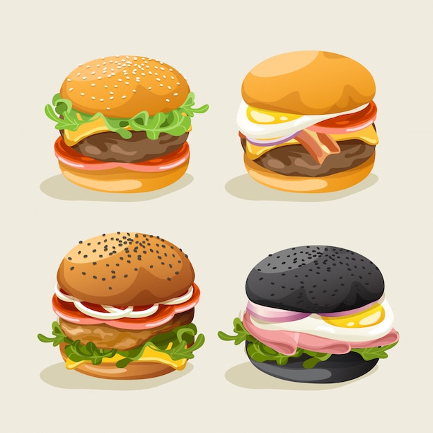 Ensemble De Hamburgers: Illustration