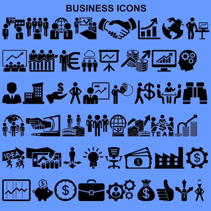 Vecteur ensemble d&#39;icônes d&#39;affaires