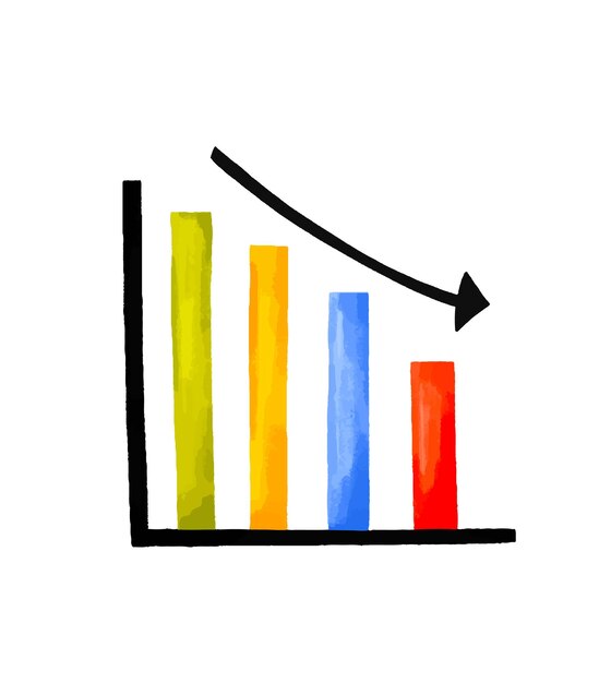 Ensemble d'icônes dessinées à la main du graphique de croissance Graphique d'affaires Crtoon Fin