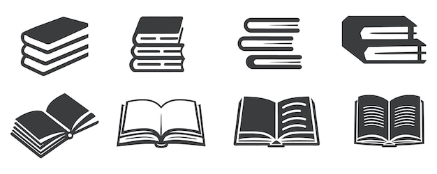 Ensemble d'icônes de livres
