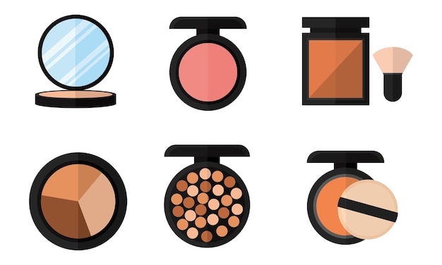 Ensemble d'icônes de maquillage Icône de mode Illustration vectorielle