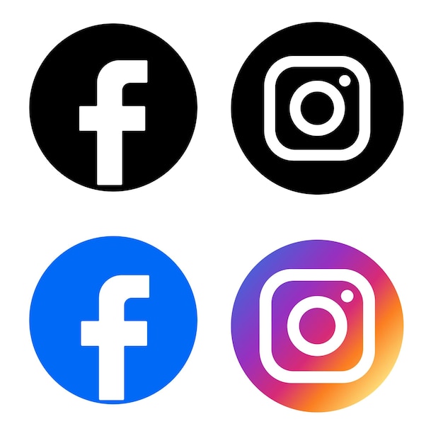 Ensemble d'icônes de médias sociaux vectoriels
