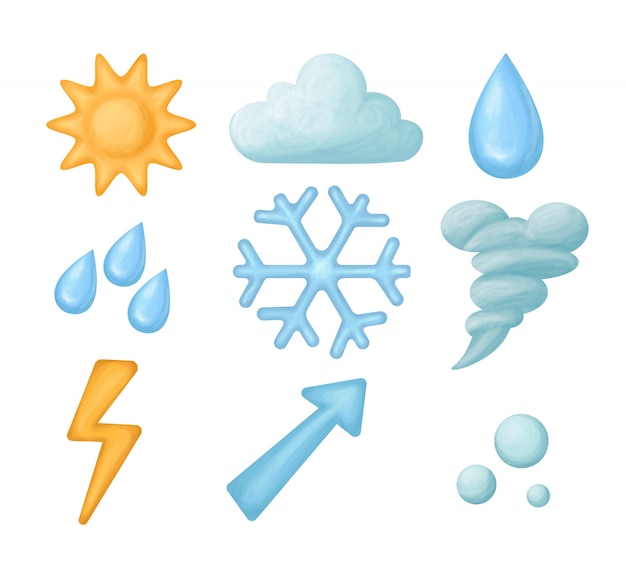 Ensemble d'icônes météo