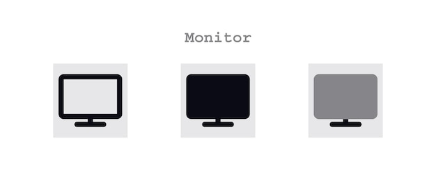 Ensemble d'icônes de moniteur