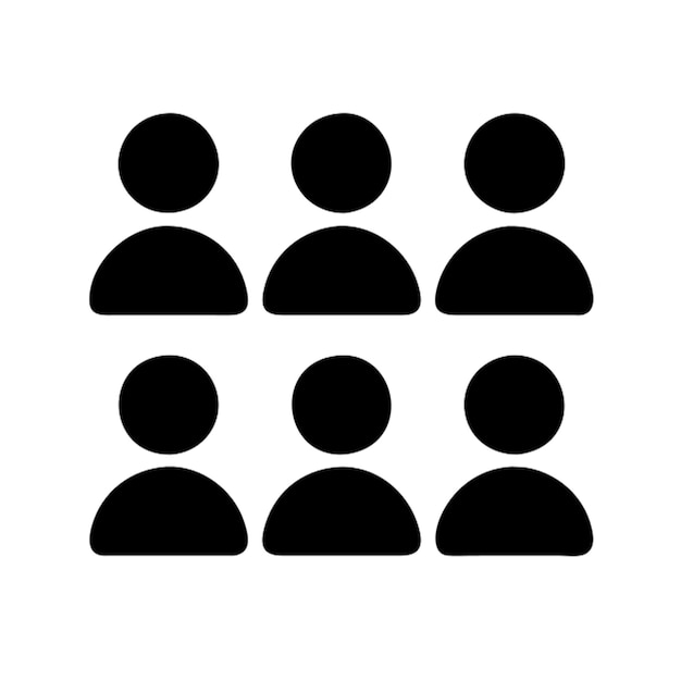 ensemble d'icônes de profils d'avatars vectoriels dans des pictogrammes de silhouettes