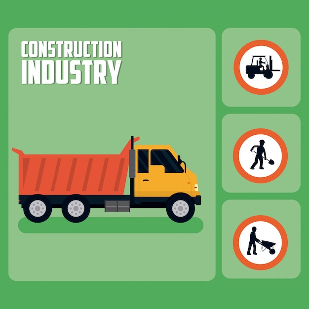 Vecteur ensemble d'icônes de signalisation de construction