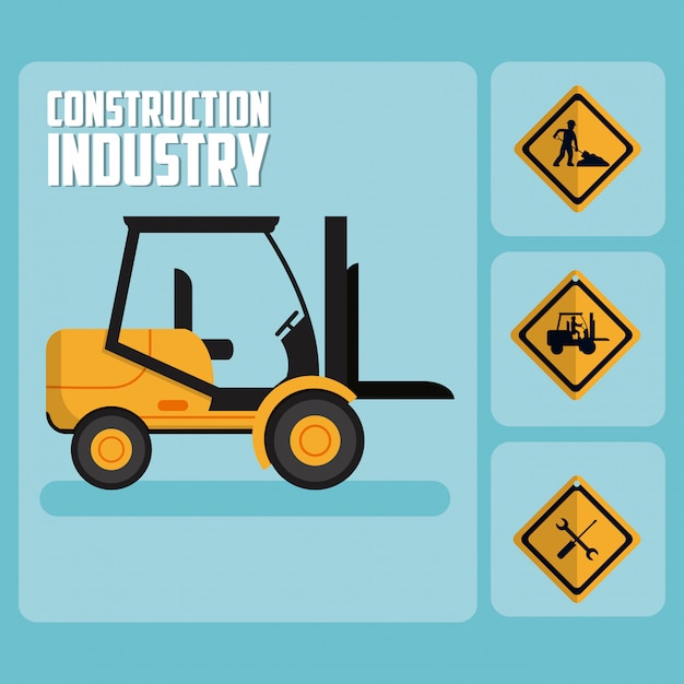 Vecteur ensemble d'icônes de signalisation de construction