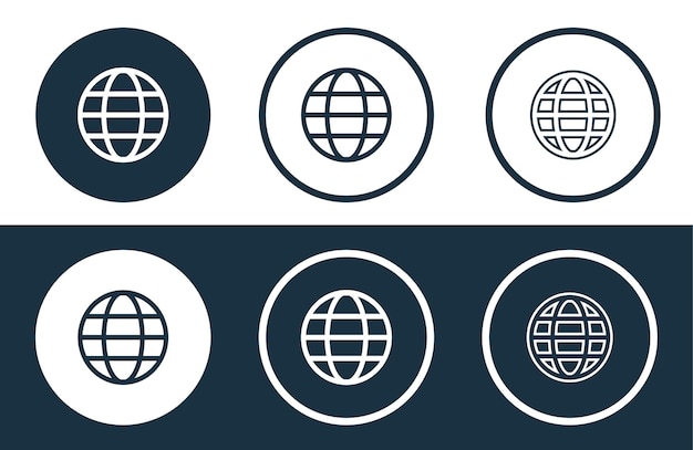 Ensemble d'icônes de site Web isolées illustration vectorielle de style plat et contour