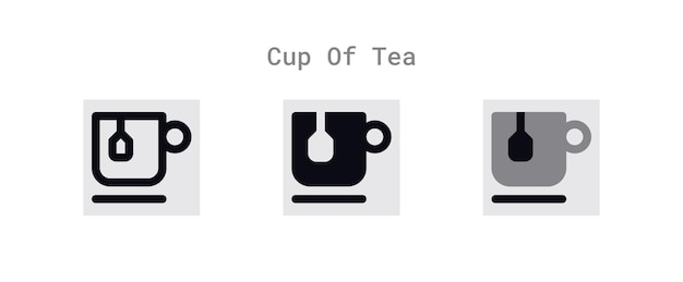 Ensemble d'icônes de tasse de thé